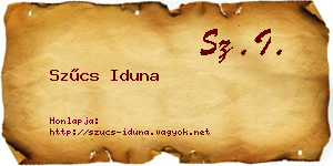 Szűcs Iduna névjegykártya